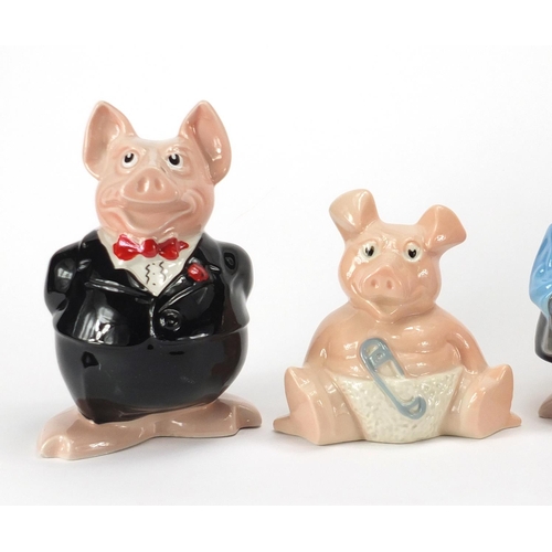 297 - Set of five Wade Natwest piggy banks