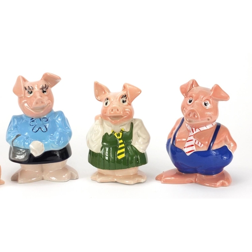 297 - Set of five Wade Natwest piggy banks