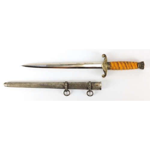 870 - German Military interest dirk and scabbard, 39cm in length