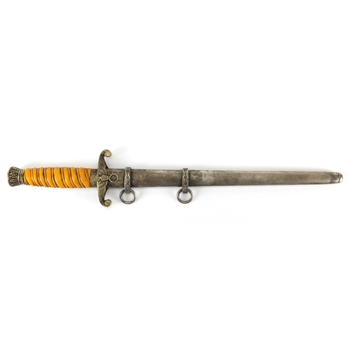 870 - German Military interest dirk and scabbard, 39cm in length