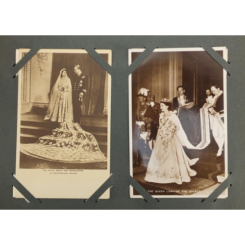 803 - Album of commemorative postcards including Queen Elizabeth II