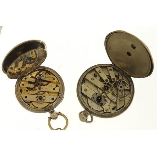 639 - Two pocket watches including an unmarked silver example