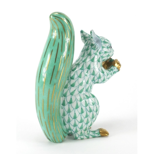 230 - Herend hand painted porcelain squirrel, 12cm high