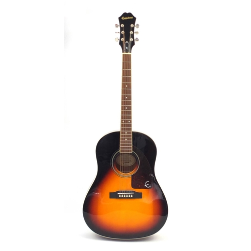 91 - Epiphone acoustic guitar, model AJ-220S/VS, serial number 13122309737