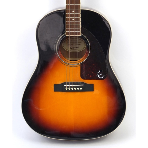 91 - Epiphone acoustic guitar, model AJ-220S/VS, serial number 13122309737