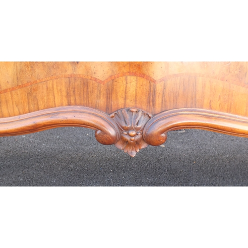 22 - Good German walnut sideboard, on claw an ball feet, 139cm H x 242cm W x 72cm D