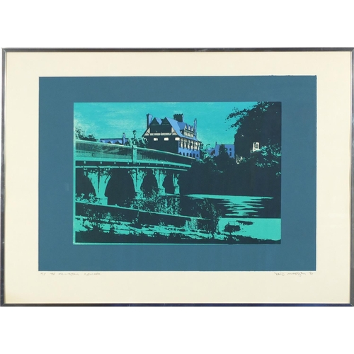 69 - David Marsden '81 - The Ossington, Newark, pencil signed artist proof screen print, framed, 74.5cm x... 