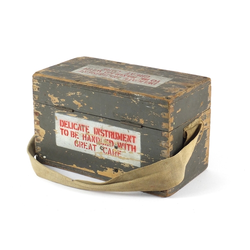 853 - Military interest MKII Astro compass with box, a beret and Northumberland Fusiliers badge