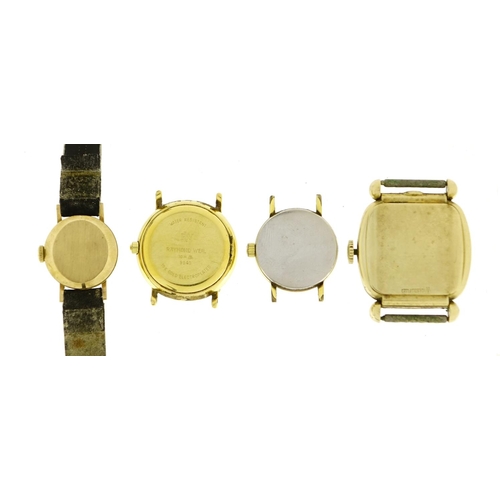 2964 - Four ladies wristwatches comprising Omega, Hamilton, Longines and Raymond Weil