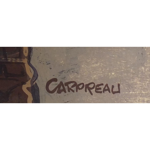 2134 - Henri Carpeau - The Wailing Tower Amsterdam, oil on canvas, W Frank Gadsby Ltd label verso, framed, ... 