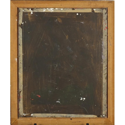 1248 - After Samuel Peploe - Still life flowers and fruit, Scottish colourist school oil on board, framed, ... 