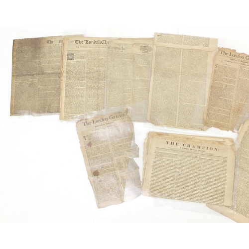 208 - 17th century and later newspapers including The London Gazette, The Literary Guardian, The London Ch... 