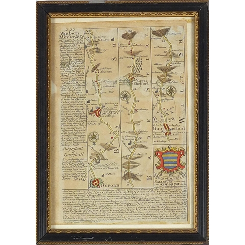 210 - Seven 17th century and later hand coloured maps including Parte Of Stafford Shyre Parte of Worster S... 