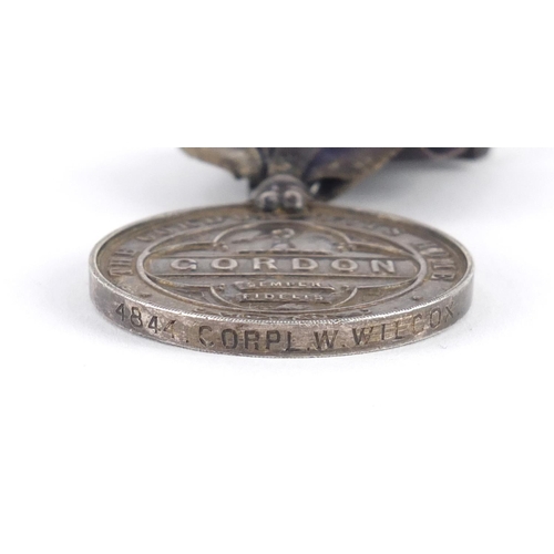 278 - Military interest Gordon boys home exemplary conduct medal, awarded to 4844.CORPL.W.WILCOX.