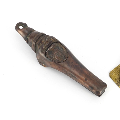 100 - Two Victorian letter clips including a Merry Phipson & Parkers example, the largest 18.5cm in length