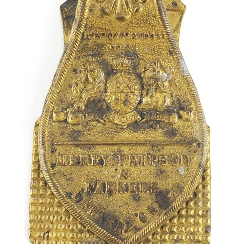 100 - Two Victorian letter clips including a Merry Phipson & Parkers example, the largest 18.5cm in length