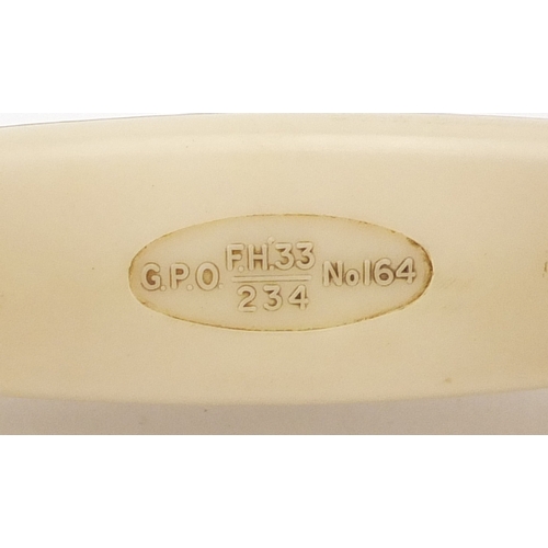 134 - Vintage GPO Bakelite pyramid telephone in ivory, 15cm high