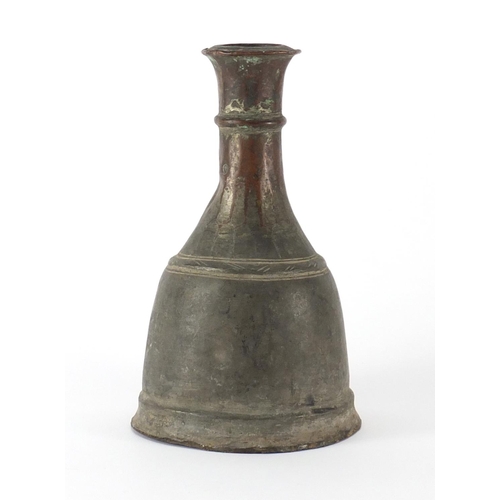 577 - Antique Islamic hookah base, 22.5cm high