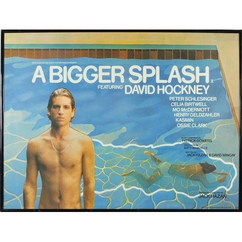 180 - Vintage David Hockney A Bigger Splash poster, Mike Kaplan and Buzzy Enterprises, printed in England ... 