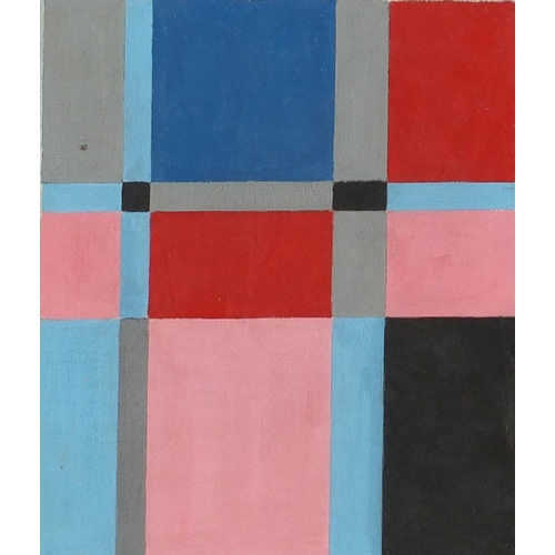 1020 - Manner of Etienne Beothy - Abstract composition, geometric shapes, gouache on paper, mounted and fra... 
