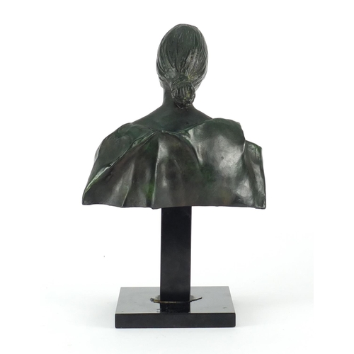 718 - Francesco Messina, patinated bronze bust titled 'Laura', limited edition 38/149 with certificate of ... 
