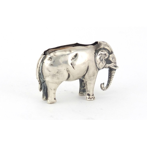 762 - Novelty silver pin cushion in the form of an elephant by Adie & Lovekin Ltd, Birmingham 1907, 4.7cm ... 