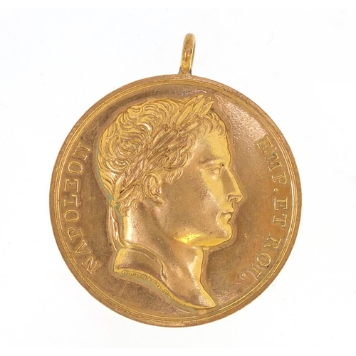 261 - 19th century gilt bronze French Napoleon medallion