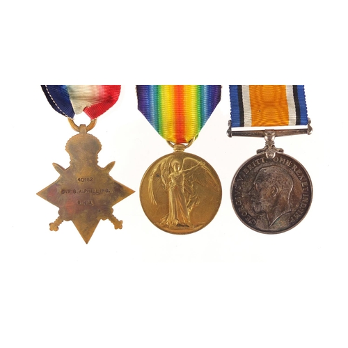 272 - British Military World War I trio awarded to 40192DVR.G.A.PHILIPS.R.A.