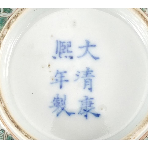 412A - Chinese porcelain comprising two blue and white plates and a bowl finely hand painted with dragons a... 