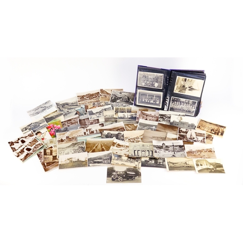 197 - Predominantly social history, topographical and Military postcards, some black and white and some ar... 