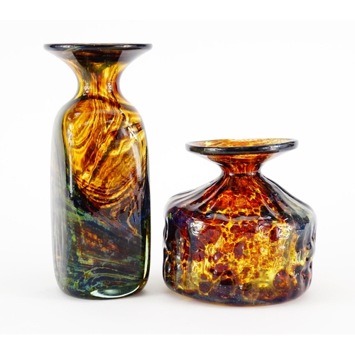 2347 - Two Mdina glass vases, the largest 21cm high