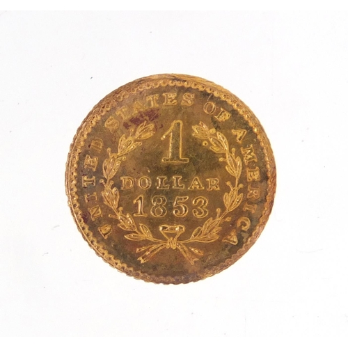 253 - United States of America 1853 gold dollar