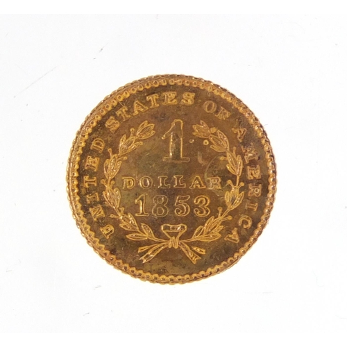 252 - United States of America 1853 gold dollar