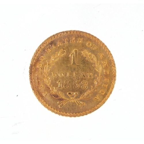 251 - United States of America 1853 gold dollar