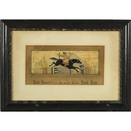 215 - Two Victorian silk woven Stevengraph's comprising Dick Turpin's last ride on his bonnie black Bess a... 