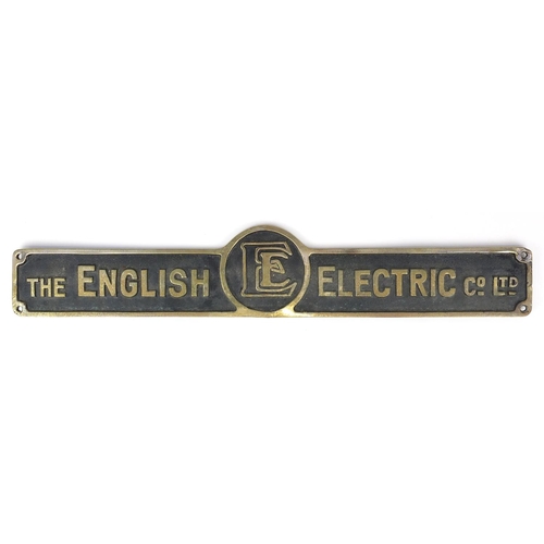 126 - English Electric Co Limited advertising bronzed wall plaque, 69cm wide