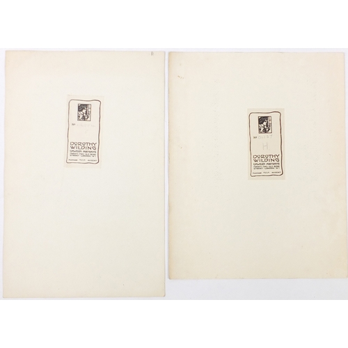 191 - Ten Dorothy Wilding camera portraits, nine pencil signed including one housed in an Art Deco limed o... 