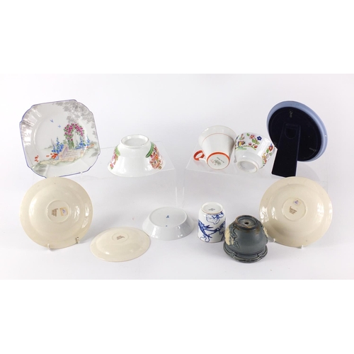 253 - Victorian and later porcelain including Meissen blue and white dish and a Art Deco Shelley cup and s... 