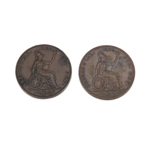 237 - Four Victoria Young Head farthings comprising dates 1853, 1854, 1857 and 1858