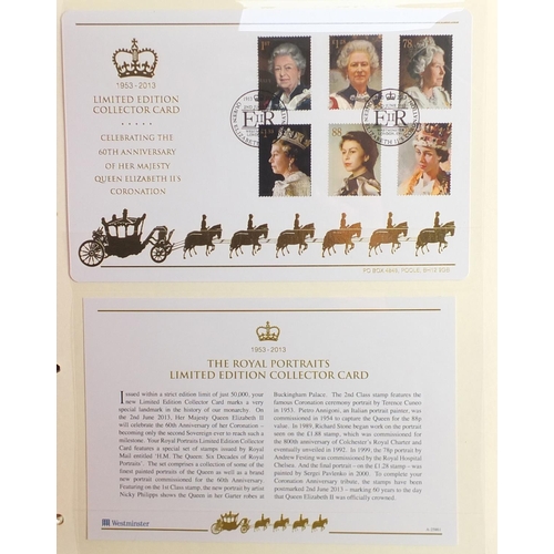 497 - British and World stamps arranged in three albums