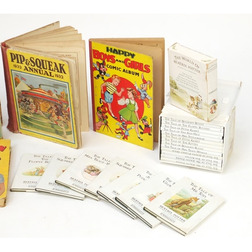 176 - Antique and later children's books including Beatrix Potter, Penelope Annual and Crackers Annuals
