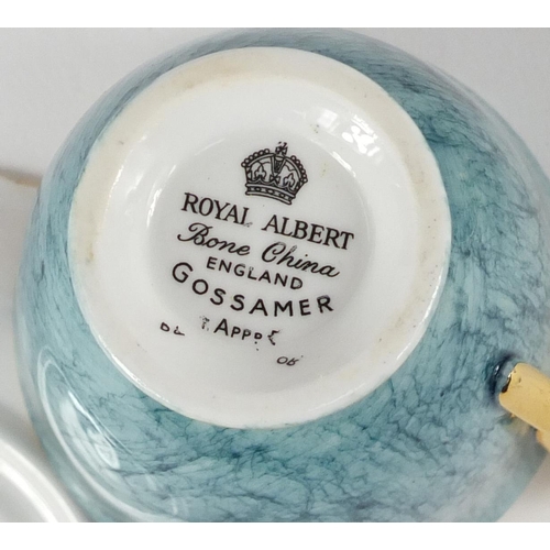 101 - Set of six Royal Albert Gossamer cups and saucers