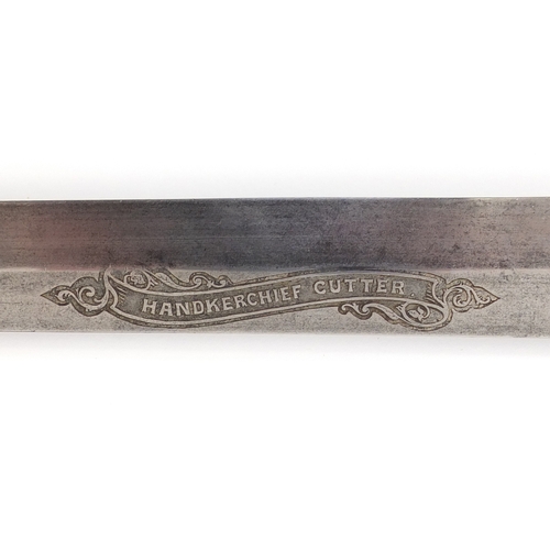 299 - 19th century Wilkinson Handkerchief cutter sword with shagreen grip and an unassociated scabbard, 10... 