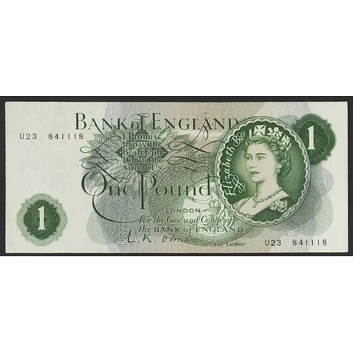 255 - Good collection of Bank of England bank notes including Cashiers Cyril Patrick Mahon, Basil Gage Cat... 