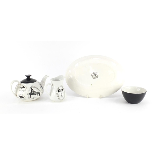 2274 - Ridgway Homemaker designed by Enid Seeney comprising teapot, oval platter, milk jug and sugar bowl, ... 