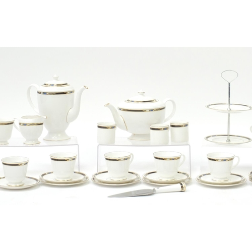 2298 - Royal Worcester Raffles teaware including coffee pot, teapot, cake stand and trio's