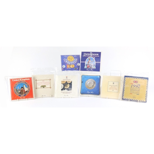 2652 - Seven United Kingdom brilliant uncirculated coin collections comprising dates 1984, 1985, 1986, 1987... 