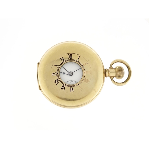 2902 - Gentleman's gold plated Pinacle pocket watch, 5cm in diameter