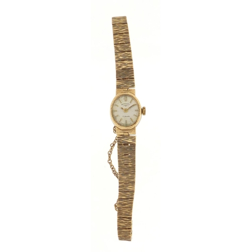 2669 - Ladies 9ct gold Rotary wristwatch with 9ct gold strap, 16.4g