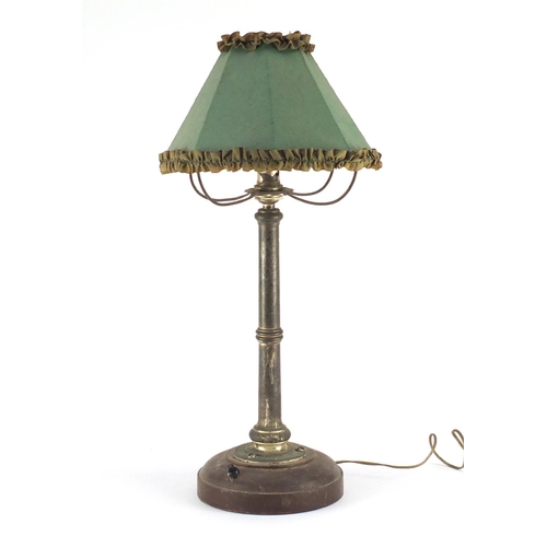 2314 - Early 20th century railway interest carriage lamp with shade, reputably removed from a carriage in t... 